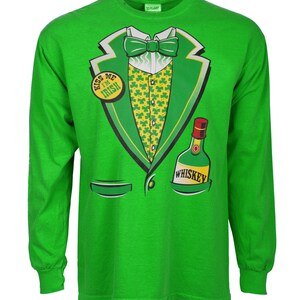 Irish Tuxedo Shirt lustiges St Patrick es Day grünes T-Shirt