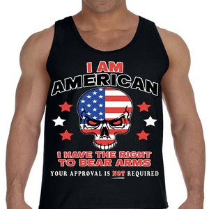 Mens Tank Top Sleeveless Muscle Tee 2nd Amendment