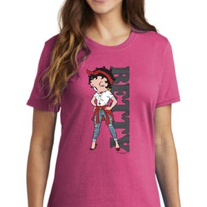 Betty Boop Women&#39;s T-shirts Ladies Licensed Character Tees Cute