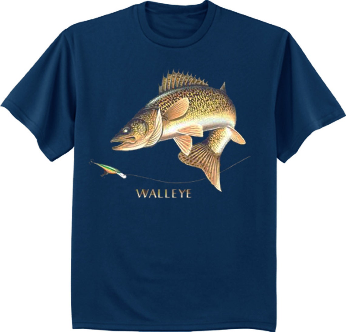 Walleye Fishing Shirt for Men Etsy