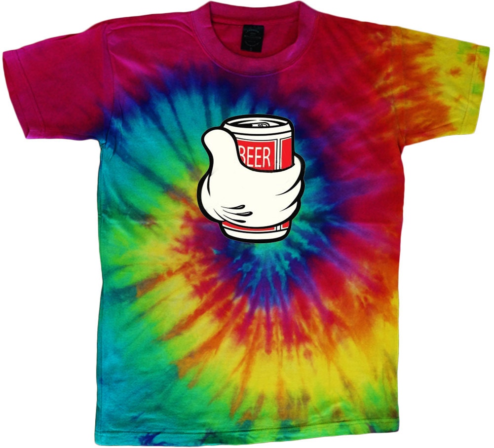 Tie Dye T-shirt Funny Beer Design 