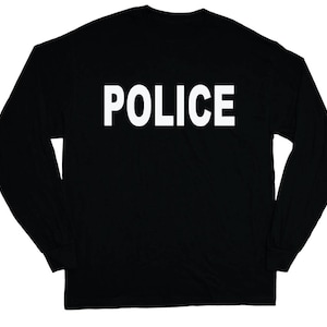 Police Decal Long Sleeve Tee Shirt