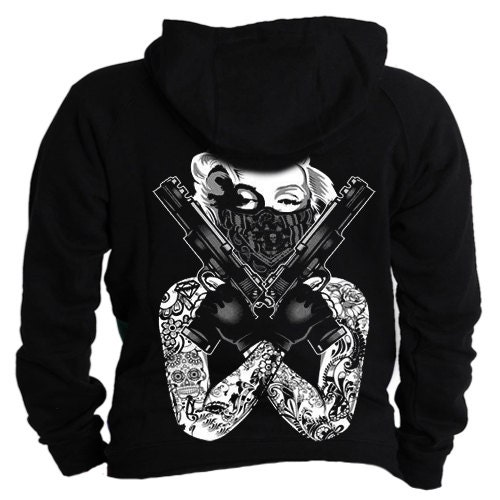 Sexy Gun Marilyn Monroe Gangster Hoodie Cheap