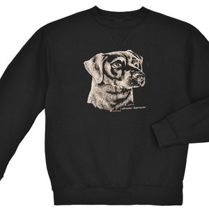 Crewneck Sweatshirt Black Lab Dog Breed