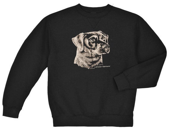 Crewneck Sweatshirt Black Lab Dog Breed