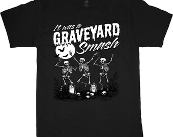 Graveyard Smash Skeleton T-shirt Mens Halloween Costume