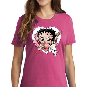 Betty Boop Women&#39;s T-shirts Ladies Licensed Character Tees Cute
