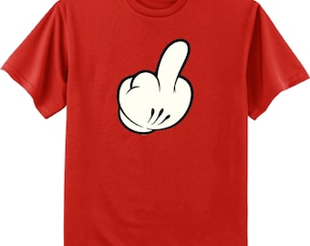 Middle finger decal tee shirt