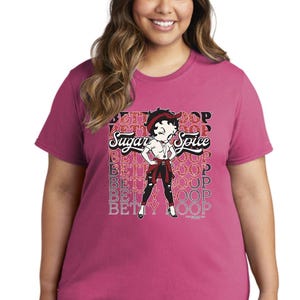 Betty Boop Women&#39;s T-shirts Ladies Licensed Character Tees Cute