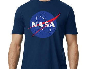 Koszulka męska NASA z nadrukiem i logo NASA, krótki rękaw