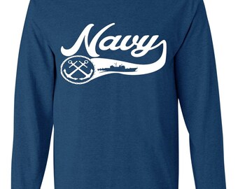Big and Tall Navy T-shirt Long Sleeve US Navy Shirts