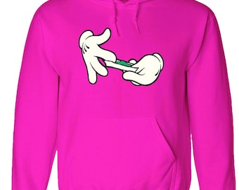 Pink Hoodie Hands Rolling Joint- 420 Weed Pot Hoodie - Etsy