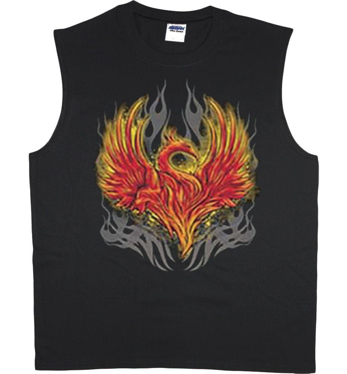 Rising Phoenix Shirt Mens Sleeveless Muscle Tee Etsy