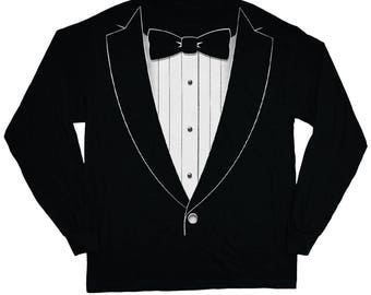 Tuxedo Shirt Long Sleeve Tee