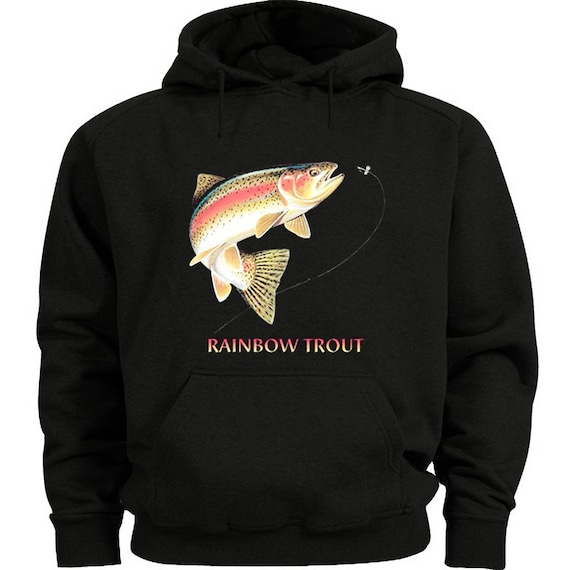 Rainbow Trout Sweatshirt Hoodie Fishing Shirt -  UK