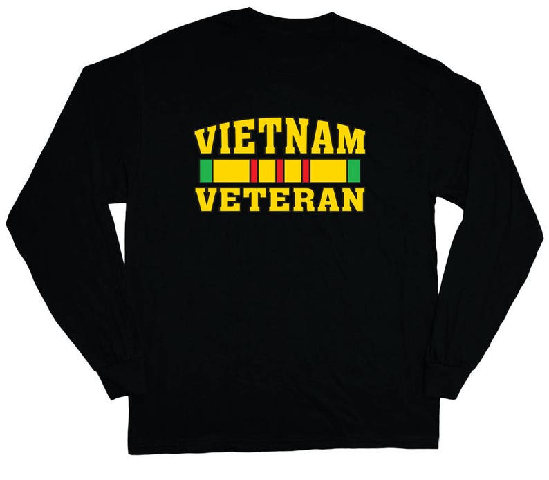 Vietnam Veteran Shirt Long Sleeve Tee Etsy