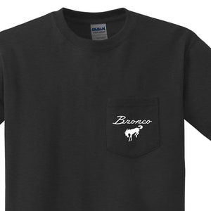 Mens Pocket Tee Shirt - Ford Bronco T-shirt