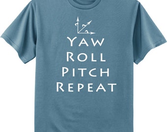Men's UAV drone t-shirt Yaw Roll Pitch