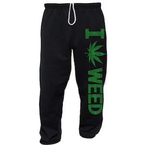 Pantalones deportivos I Love Weed Stoner Gifts Sudaderas para hombre 420 Cannabis pot leaf