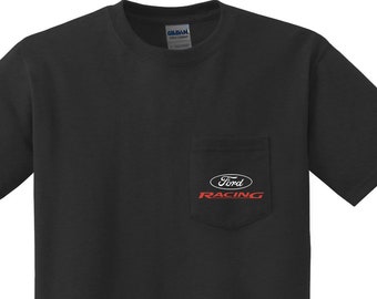 Mens Pocket T-shirt - Ford Racing Tee