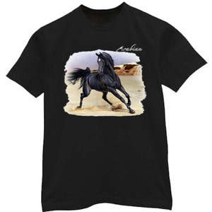 Mens T-shirt / Black Arabian Horse
