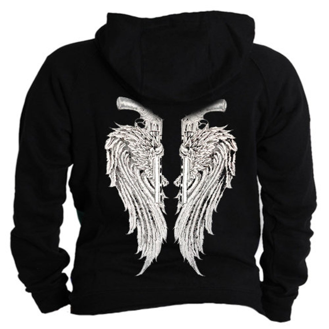 Adult Hoodie / Angel Wings with Guns | Etsy