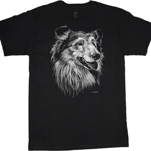 コリー Tシャツ 犬種ポートレート 顔 メンズ Tシャツ ギフト