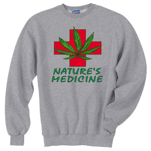 Crewneck Sweatshirt / Nature's Medicine Pot Leaf