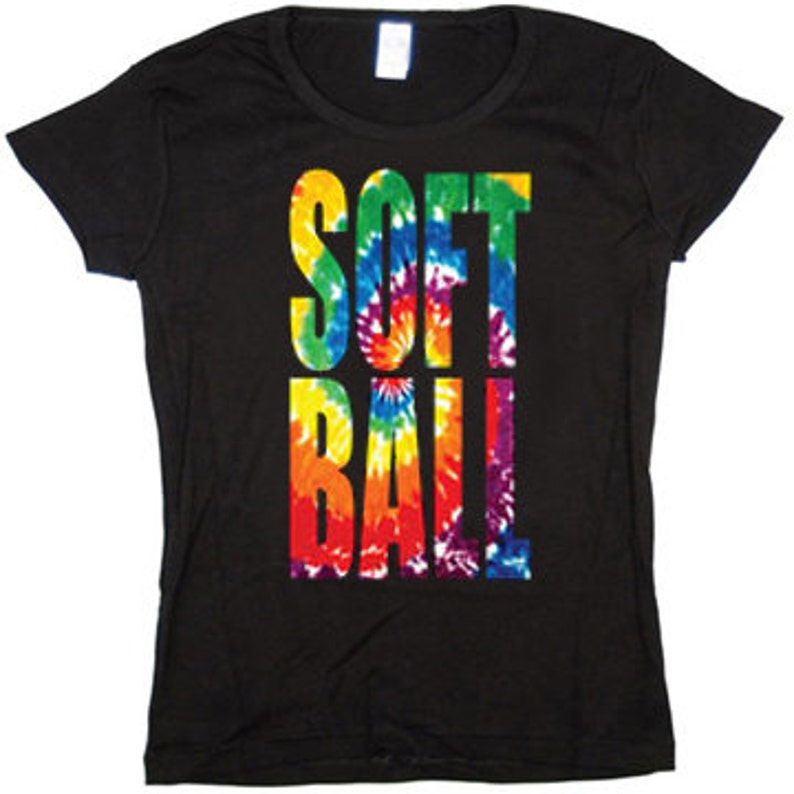 Ladies Tshirt / Tie Dye Softball design Etsy