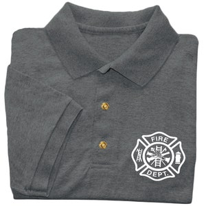 Firefighter gift Men&#39;s polo shirt fireman fire fighter polo
