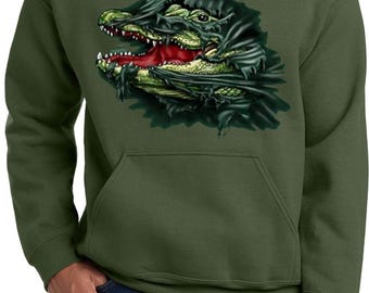 Alligator grafisch ontwerp Florida Southern States Design hoodie trui sweatshirt Unisex