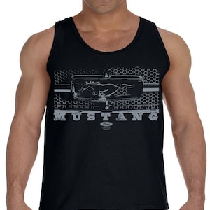 Ford Mustang Grill T-Shirt Herren Tank Top Ärmelloses T-Shirt