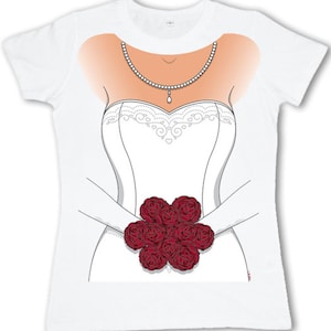 レディースウェディングドレスTシャツ
