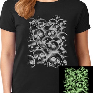 Halloween T-shirts for Women Cool Mom Tee Glow In The Dark