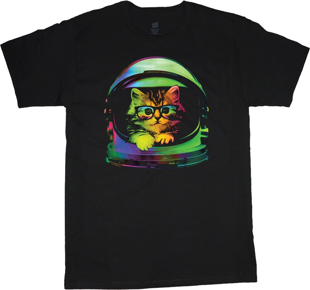 Men's Tshirt Space Cat Tshirt Outer Space Etsy