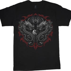 Yin Yang Tai chi Dragon Shirt, Taijiquan Tshirt, Year of the Dragon Shirt, Chinese Dragon Symbol Tattoo Design Shirt , Gift for Him ,