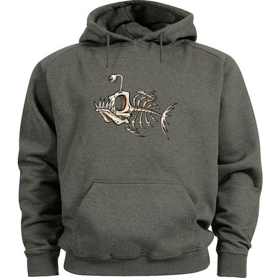Skeleton Fish Bones Hoodie Sweatshirt -  Canada