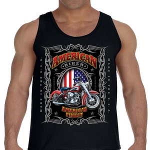 American Flag Biker Tank Top Sleeveless Muscle Tee Shirt