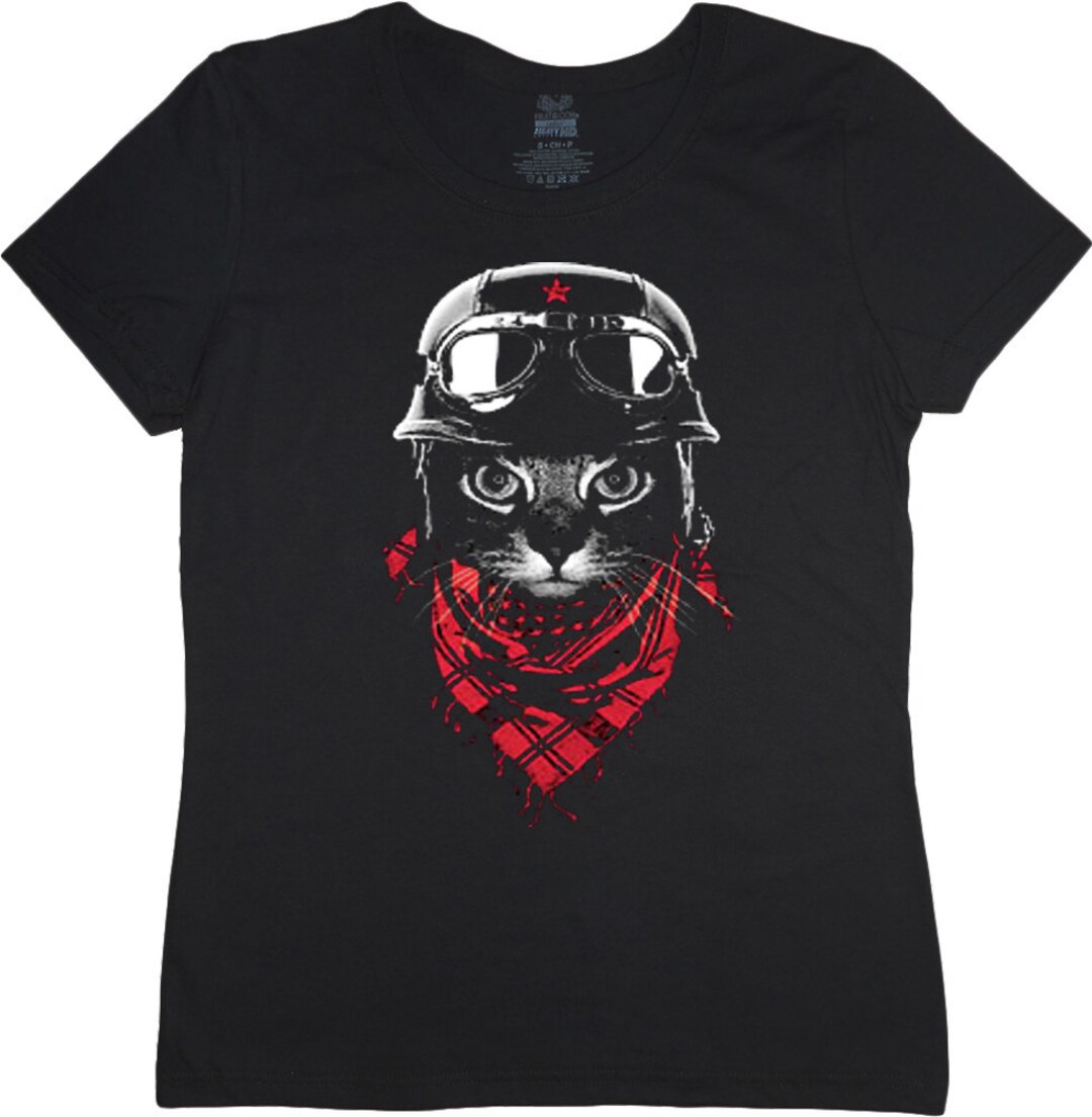 Ladies Tshirt Cool Cat Tee Shirt Women's Hip Pop Culture Design Etsy