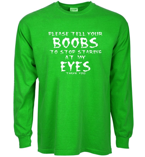 Funny st patricks day shirt Boobs green long sleeve tee