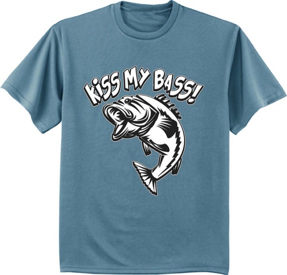 Kiss My Bass Tee Fishing Illustration Funny T-Shirt Kiss My Bass Tee Fishing Illustration Funny T-Shirt