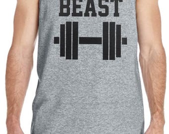 Beast workout Logo , Gym Shirt   ,Funny Tank Top ,Sarcastic Tank Top , Hilarious Tank Top , Summer Fun shirt , Gift
