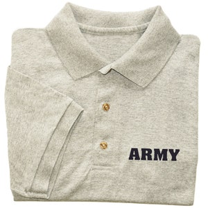 Army shirt men&#39;s polo tee shirt gift for him dad