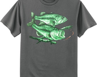 Bass Fishing T-shirt Mens Graphic Tees