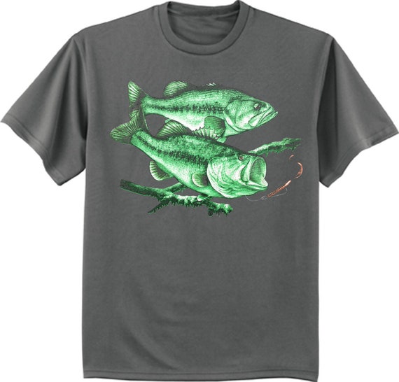 Bass Fishing T-shirt Mens Graphic Tees 