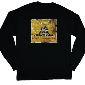 Don&#39;t Trad on Me Flag Decal Long Sleeve Shirt