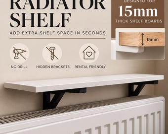 Radiator Shelf Brackets – Set of 2 | 3D Printed PETG | No Drilling Required