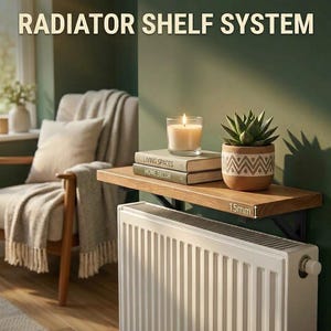 Radiator Shelf Brackets – Set of 2 | 3D Printed | No Drilling Required