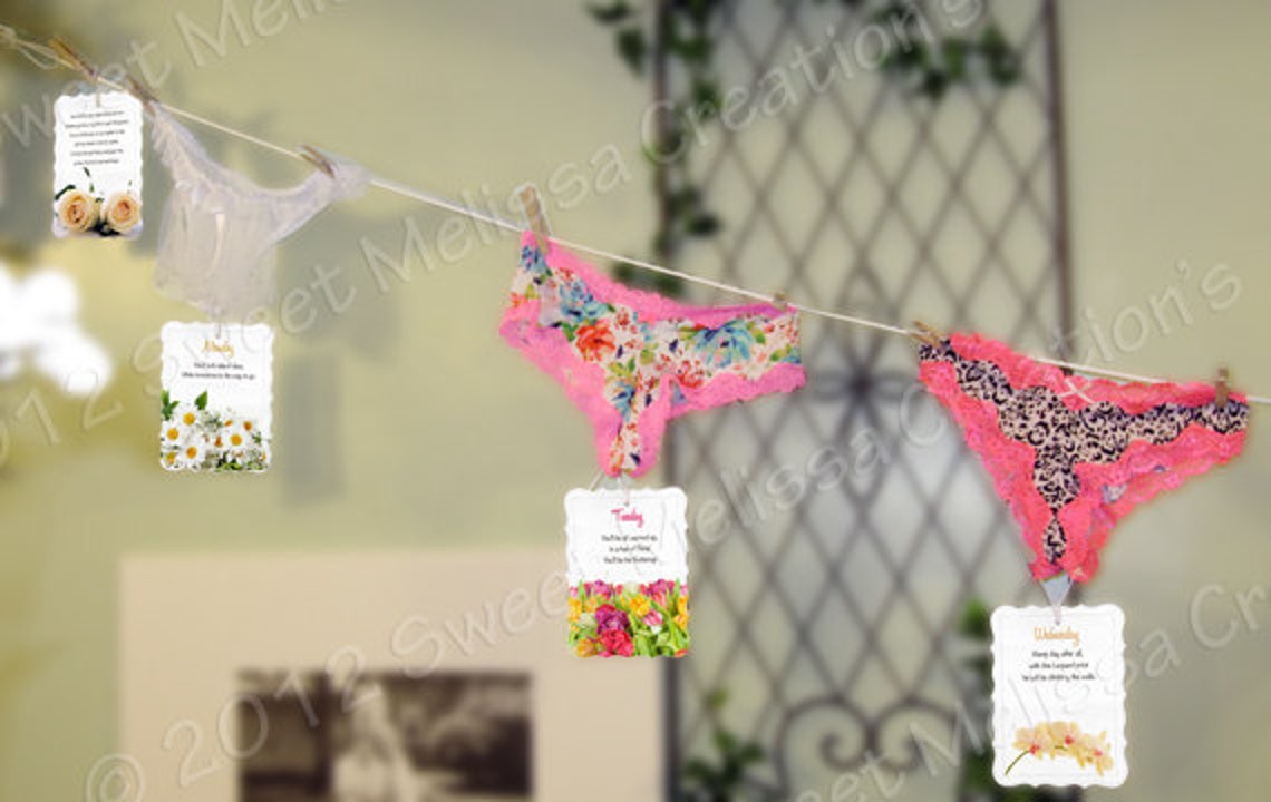 Panty Line Poem Bridal Shower Bachelorette Party 7 Days Etsy