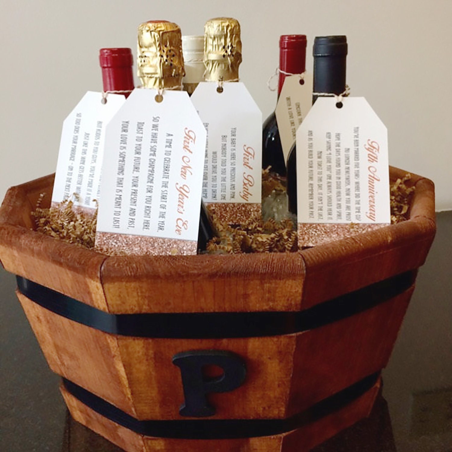 Adesivi personalizzati e coordinati matrimonio tema vino collezione Brunella